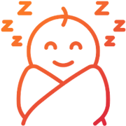 Sleeping patient icon representing dental anesthesia services in Englewood.
